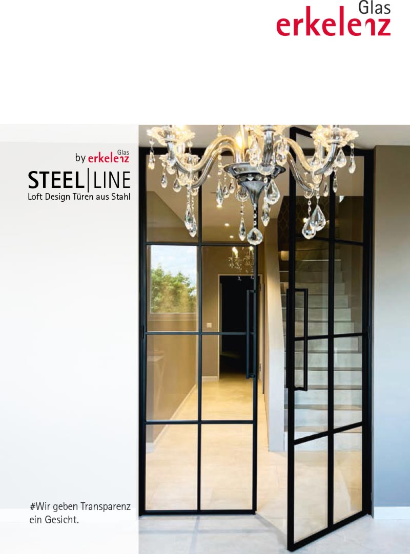 Deckblatt Katalog Erkelenz Lofttüren - Stelle LINE