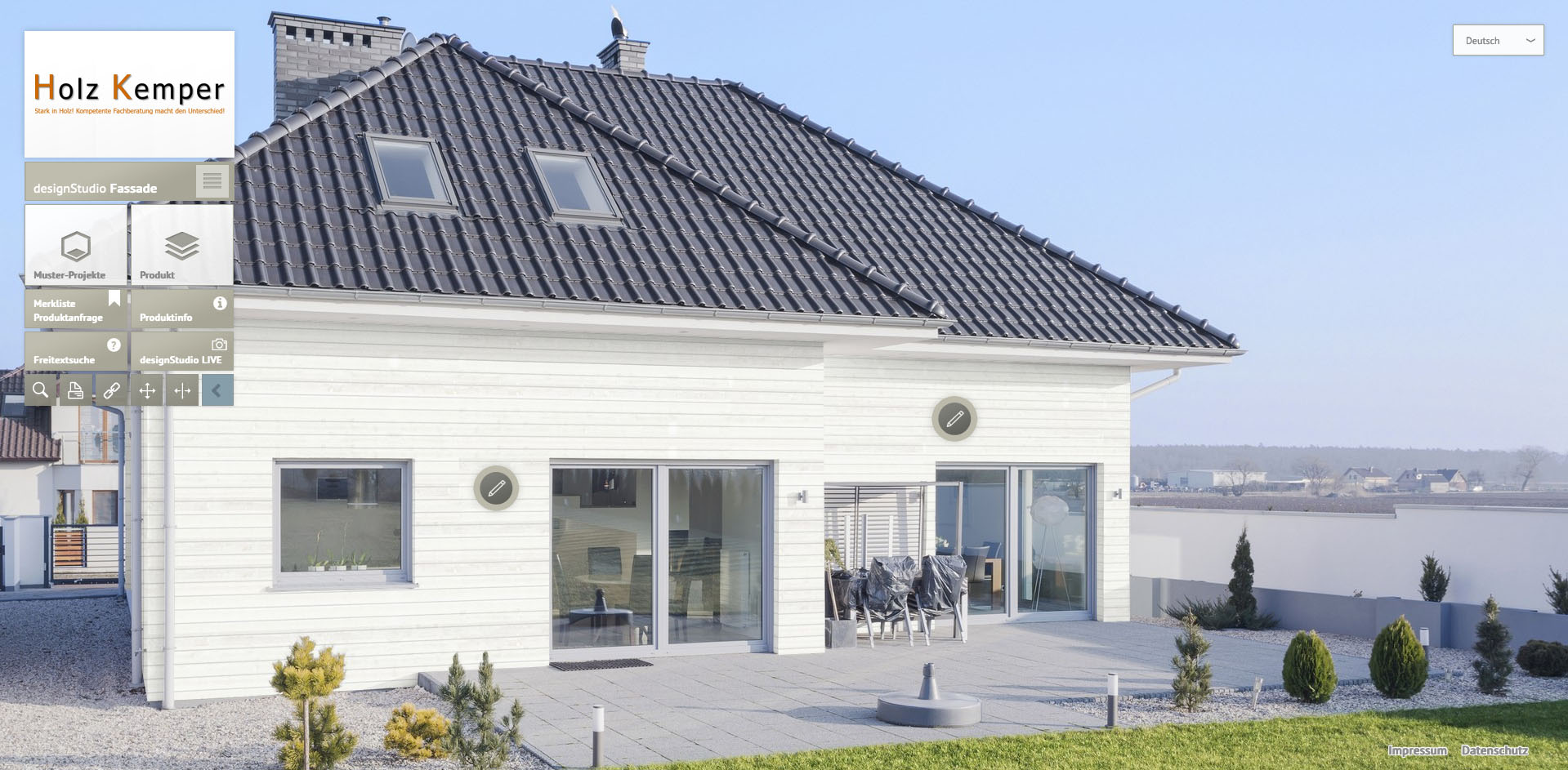Beispielbild designStudio Fassade Becker Holz - modernes Haus mit grauer Teilholzfassade